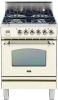 24" Nostalgie Series Friestanding Single Oven Gas Range with 4 Sealed Burners in Antique White