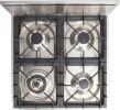 24" Nostalgie Series Friestanding Single Oven Gas Range with 4 Sealed Burners in Matte Graphite