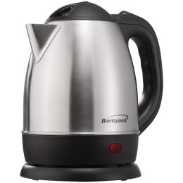 Brentwood Appliances KT-1770 1.2-Liter Stainless Steel Cordless Electric Kettle