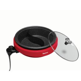 Starfrit 024425-002-0000 THE ROCK by Starfrit Dual-Sided 3.2-Quart Electric Hot Pot