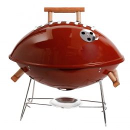 Gibson Home 18 in. Steel Football Barbecue Grill in Brown