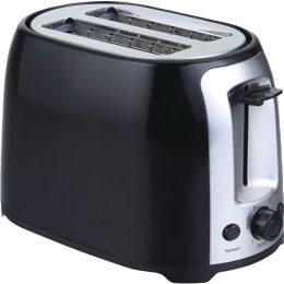 Brentwood Appliances TS-292B 2-Slice Cool-Touch Toaster with Extra-Wide Slots (Black and Stainless Steel)