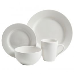 Gibson Elite Gracious Dining 16-Piece Hotelware Set made of Fine Ceramic in White