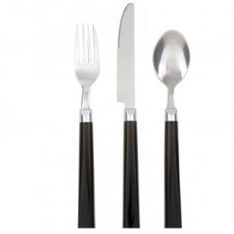 Gibson Home Palmdale12 Piece Stainless Steel Flatware Set with Black Handles