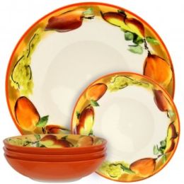 Elama Fruitful Bounty 5 Piece Pasta Serving Bowl Set