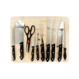 Chef Knife Set With Wooden Cutting Board