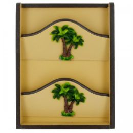 Palm Tree Key Cabinet With Letter Holder
