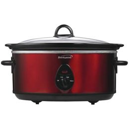 Brentwood 6.5 Quart Slow Cooker (Red)