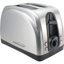 Brentwood 2-Slice Elegant Toaster With Brushed Stainless Steel Finish