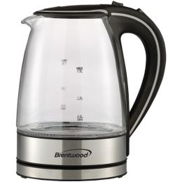 Brentwood 1.7-Liter Tempered Glass Electric Kettle