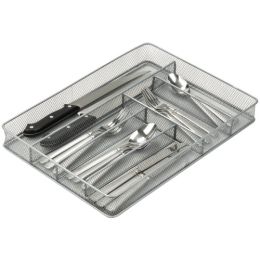 Honey-Can-Do 6-Compartment Steel Mesh Cutlery Tray
