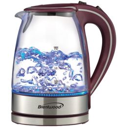 Brentwood 1.7-Liter Borosilicate Glass Tea Kettle (Purple)