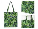 Canvas Women's Cotton Print Tote Shopping Beach Bag Handbags Hemp Leaf