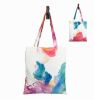 Canvas Bag Women's Print Tote  Beach Shoulder Bag Colorful Smoke Tote