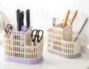 Creative Knife Rack/Holder/Storage Knife Blocks for Kitchen, Gray&White