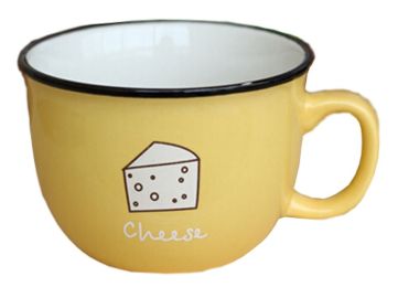 Creative Cute Cup Coffee Milk Tea Ceramic Mug Cup YELLOW
