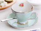 [Green Dot] Exquisite Demitasse Cup Coffee Cup Espresso Cup and Saucer