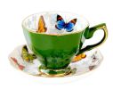 [Green] Exquisite Demitasse Cup Coffee Cup Espresso Cup and Saucer