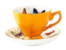 [Yellow] Exquisite Demitasse Cup Coffee Cup Espresso Cup and Saucer