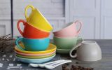 Colorful Demitasse Cup Coffee Cup Espresso Cup and Saucer #04