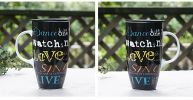 Cool Black Mug Big Coffee Mugs Hand Painted Funny Mug Coffee/Tea/Juice/Milk Mugs