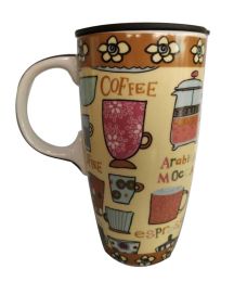 Tawny Floral Mug Big Coffee Mugs Hand Painted Funny Mug Coffee/Juice/Milk Mugs