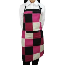 Handmade Aprons for Women Diamond Patterns Apron Kitchen Smock with Pocket