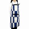 Art Works Apron with Pocket Blue/White Aprons Durable Apron Adjustable Straps