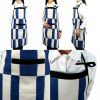 Art Works Apron with Pocket Blue/White Aprons Durable Apron Adjustable Straps