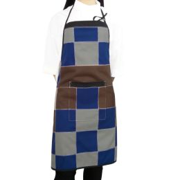 Housework Apron with Pocket Blue Aprons Durable Apron Adjustable Straps