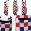 Aprons with Pocket Handmade Canvas Aprons Red/Blue Apron