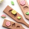 Lovely Pattern Baking Mold For Small Pastry and Mooncake Wooden Style Mold, #01