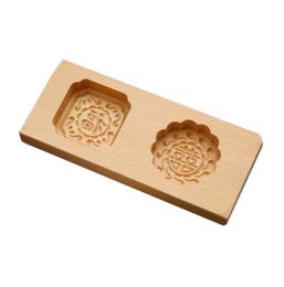 Mini Wooden Mid-autumn Festival Mooncake Mold Baking