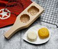 Mini Wooden Mid-autumn Festival Mooncake Mold Baking Molds,H