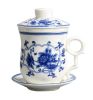 Blue And White Porcelain Covered Cup