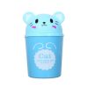 Cute Cartoon Mini Desktop Trash Can Table Debris Bucket/Storage Bucket,Blue