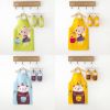 Lovely Autumn And Winter Waterproof Cotton Children Aprons,Blue Bear