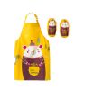 Lovely Autumn And Winter Waterproof Cotton Children Aprons,Yellow Bear