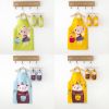 Lovely Autumn And Winter Waterproof Cotton Children Aprons,Yellow Bear