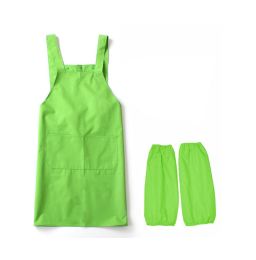 Simple Strap Waterproof Antifouling Aprons Apron Set Of Three,Green