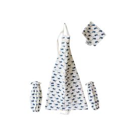 Fashion Kitchen Men And Women Home Waterproof 3-Piece Aprons,Blue