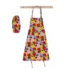 Apron  with one pocket Long Section Apron and Oversleeves,Watermelon