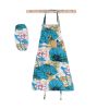 Apron  with one pocket Long Section Apron and Oversleeves,Lotus Leaves