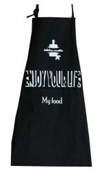 Durable and Practical Apron Simple Fashion Apron Chef Kitchen Apron, Black