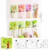 Adhesive Plastic Hooks Creative Kitchen Bathroom Wall Stick Hook 4PCS