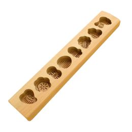 Wooden Multi-patterns Biscuit Baking Mold Moon Cake/Small Pastry Mold-A576