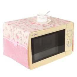 Country Style Microwave Oven Dustproof Cover Microwave Protector -Flower
