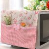 Country Style Microwave Oven Dustproof Cover Microwave Protector -Flower