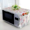 Elegant Flowers Design Microwave Oven Protective Cover Dust-proof Cover, D