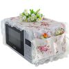 Elegant Flowers Design Microwave Oven Protective Cover Dust-proof Cover, E